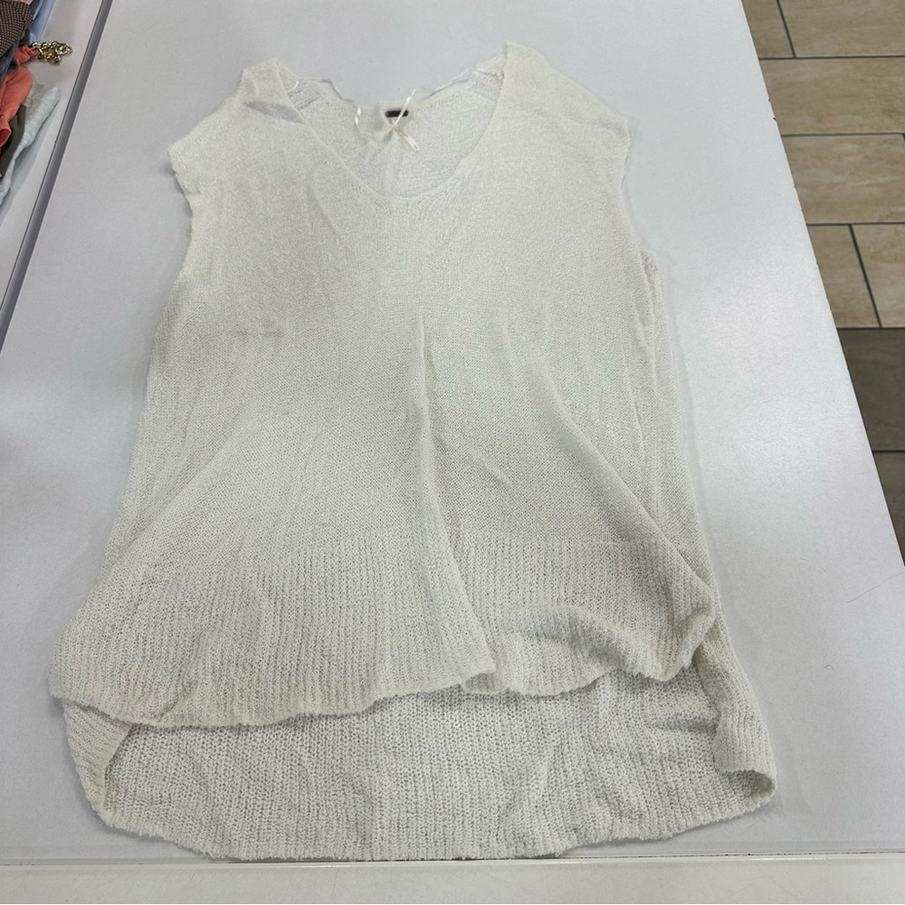 Free People White Sleeveless Top Coverup